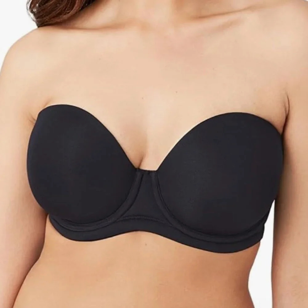 NWT WACOAL Women's Red Carpet Strapless Convertible Bra, black, 30 DD